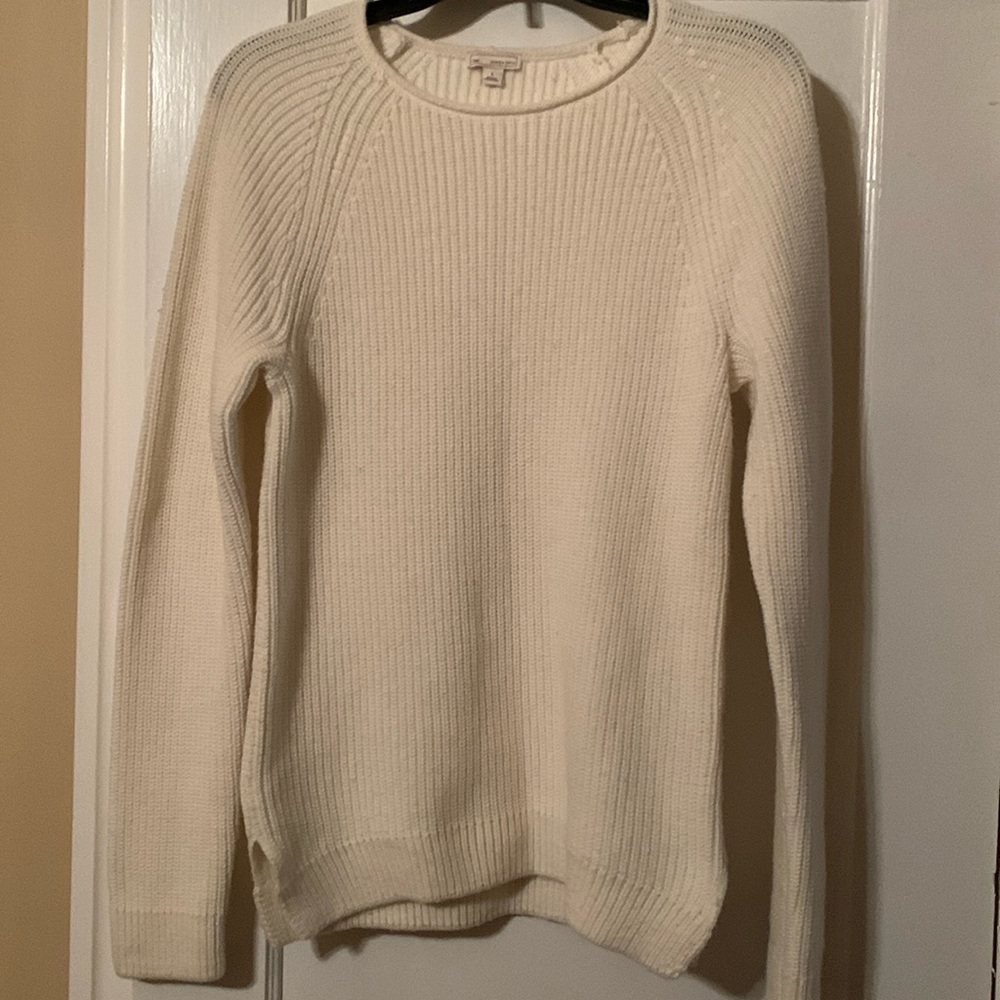 GAP Cream Crew Neck Knit Sweater